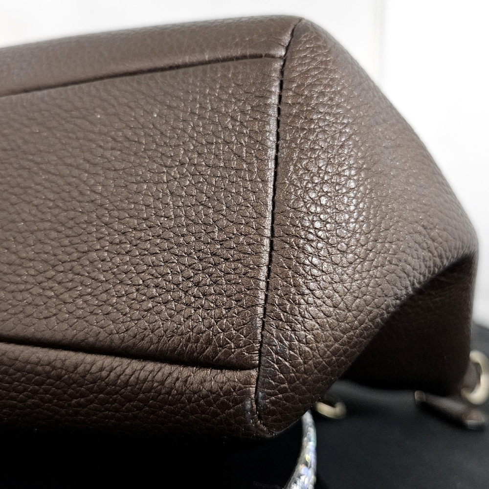 COACH KELSEY crossbody bronze metallic leather EUC pebble small F56127 bag - Picture 6 of 16